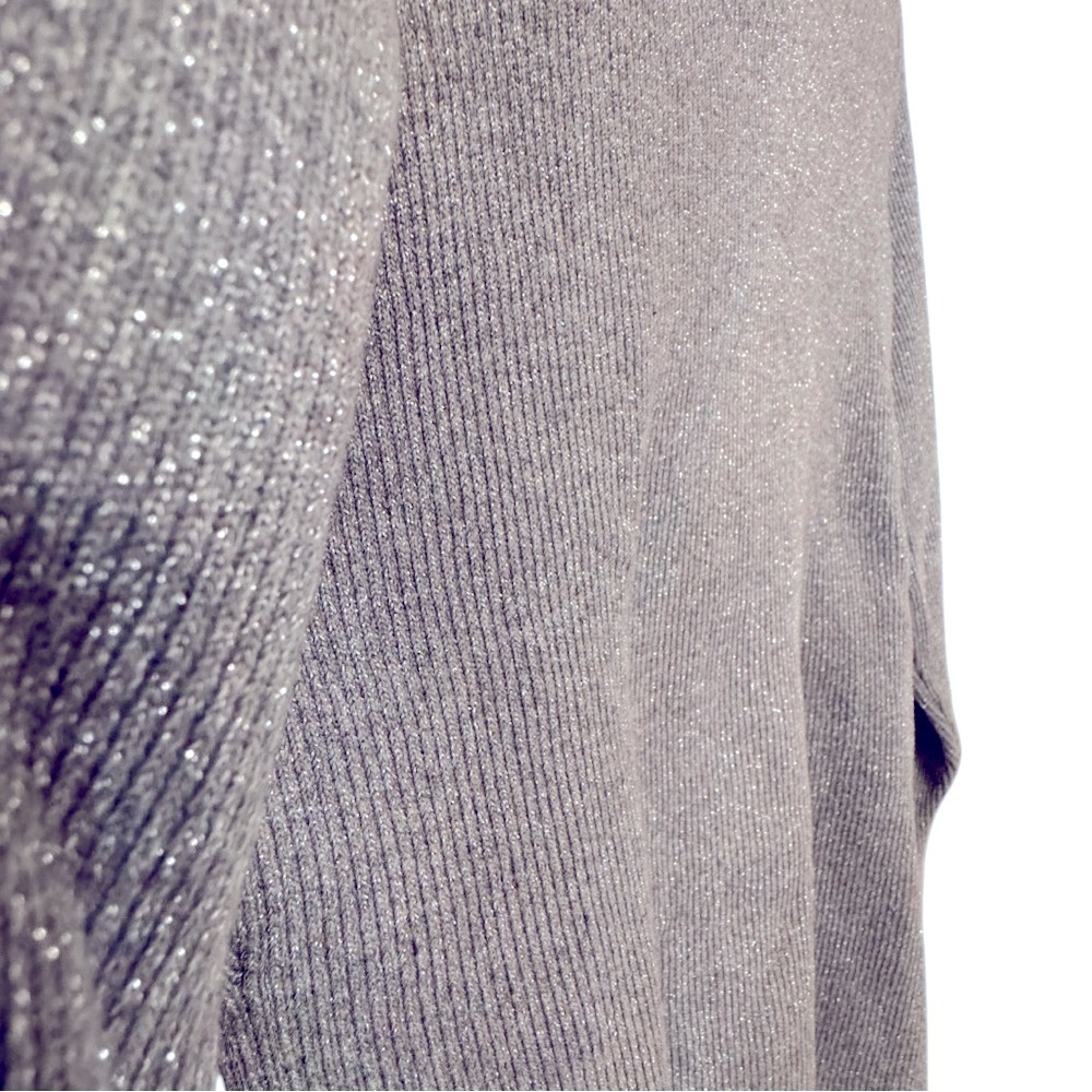 Women’s Sparkly  silver gray Turtleneck Sweater XLP - Picture 6 of 14